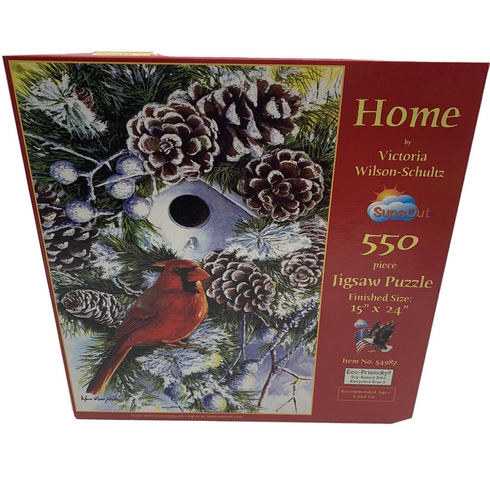 Jigsaw Puzzle Cardinal SunsOut Home Bird 500 Piece Art By Victoria Wilson Schulz